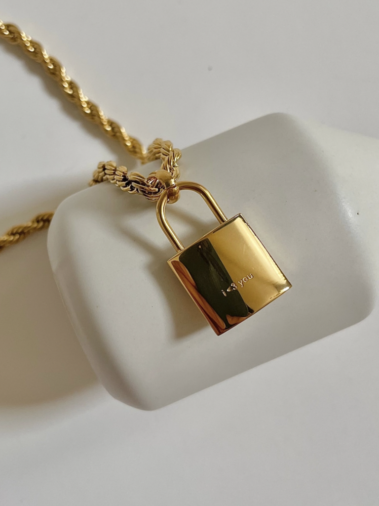Love Lock Necklace - Gold