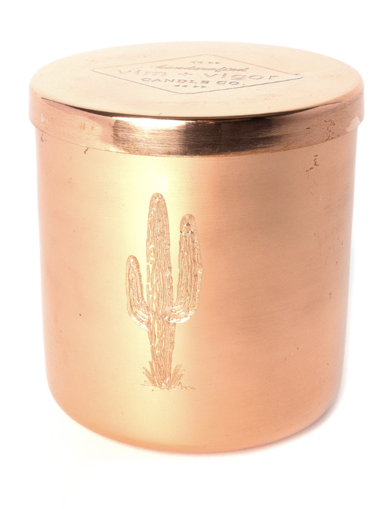 Palo Santo + Sage Copper Saguaro Candle - 16 oz.