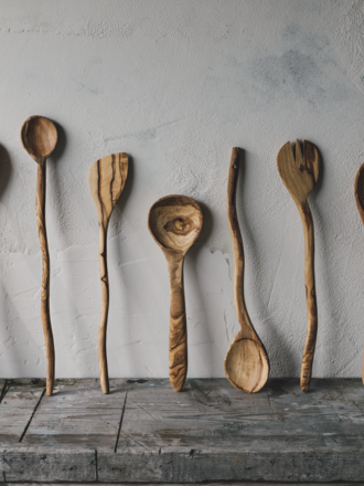 Olive Wood Slotted Spoon