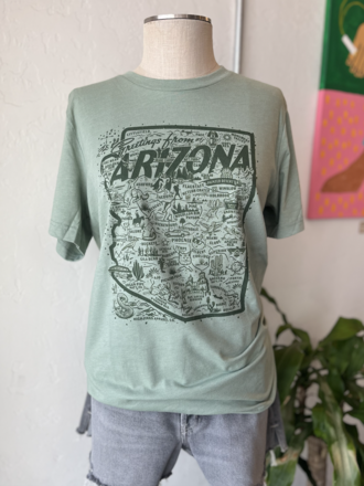 AZ Icon Map T-Shirt - Green AZ Icon Map T-Shirt - Green