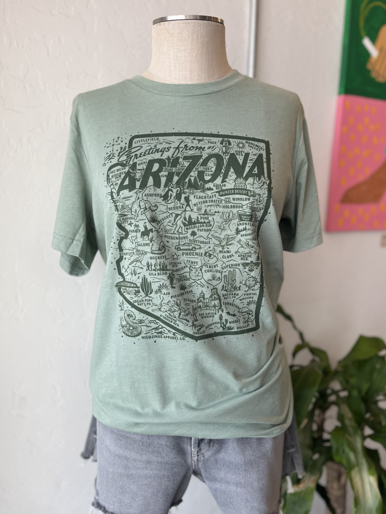 AZ Icon Map T-Shirt - Green