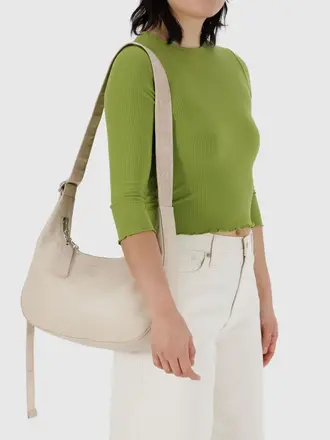 Medium Recycled Leather Crescent Bag Medium Recycled Leather Crescent Bag