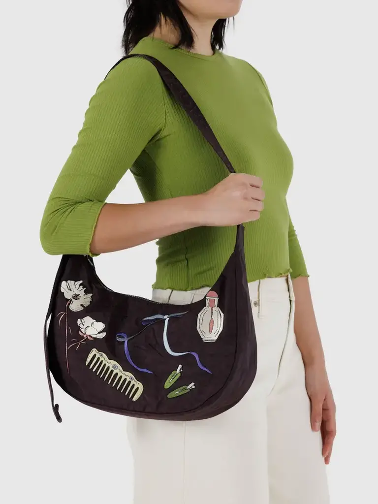 Medium Nylon Crescent Bag