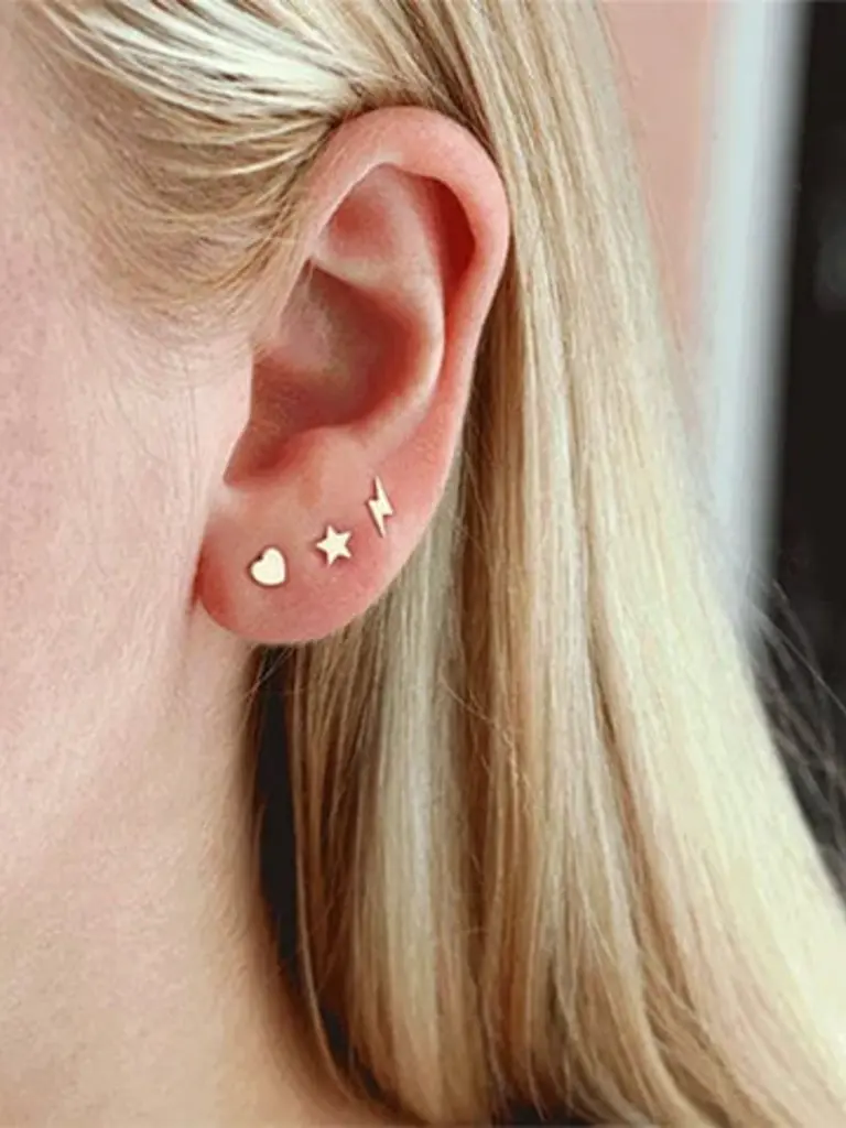 14k Flat Back Single Stud