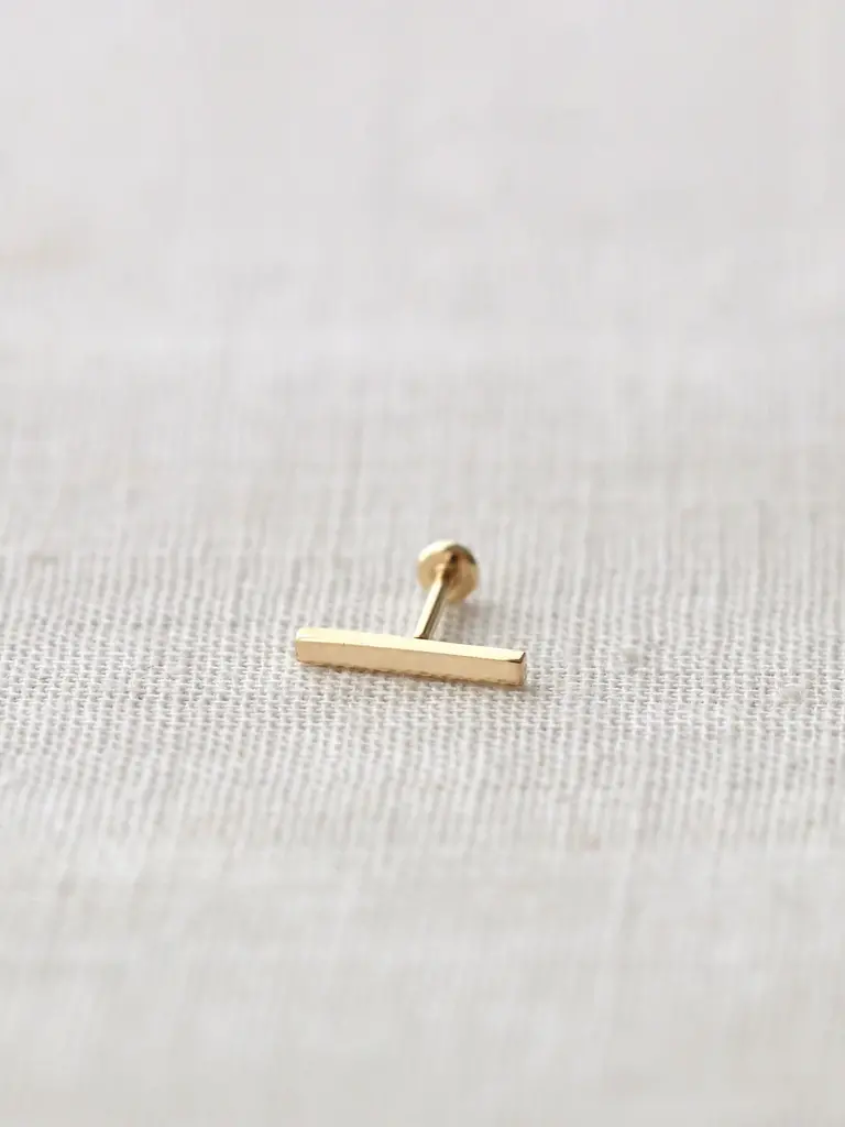 14k Flat Back Single Stud