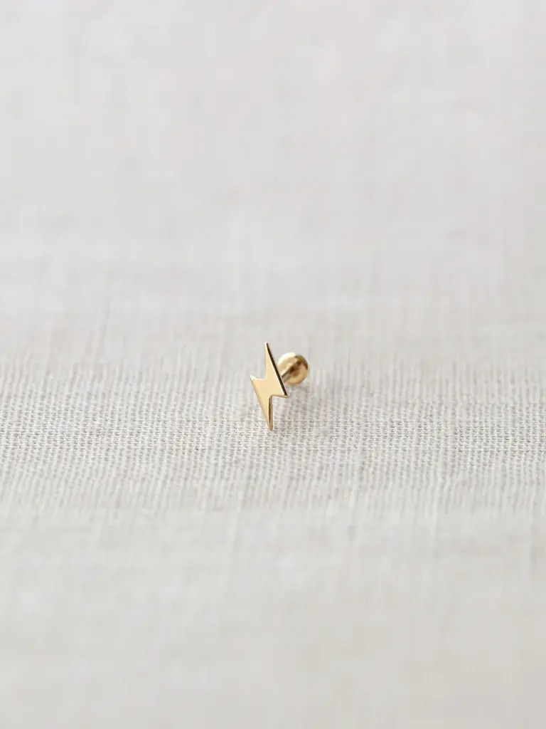 14k Flat Back Single Stud