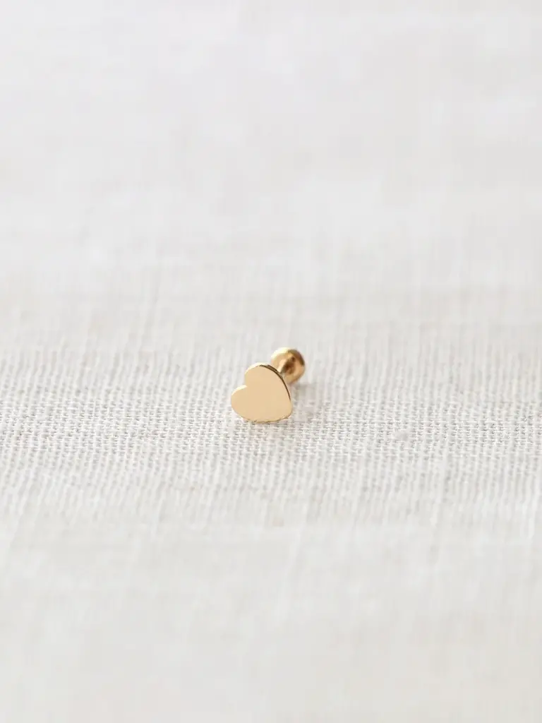 14k Flat Back Single Stud