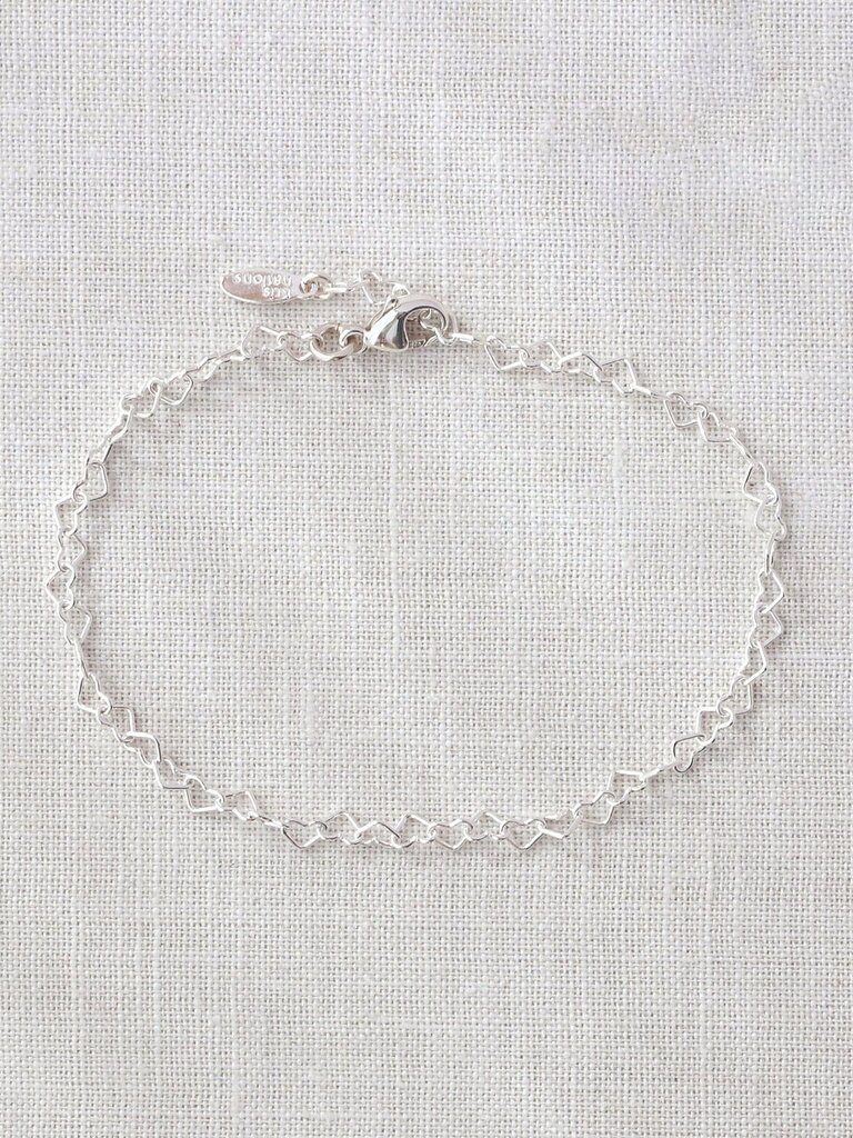 Heart Chain Bracelet - Silver