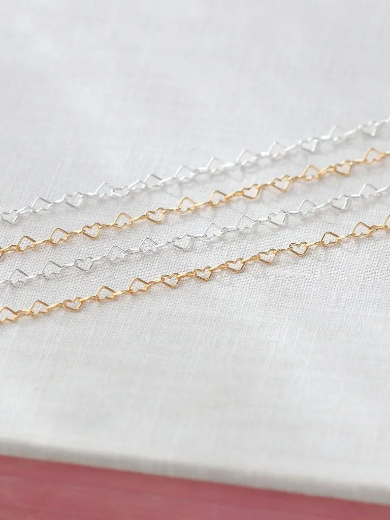 Heart Chain Necklace - Gold