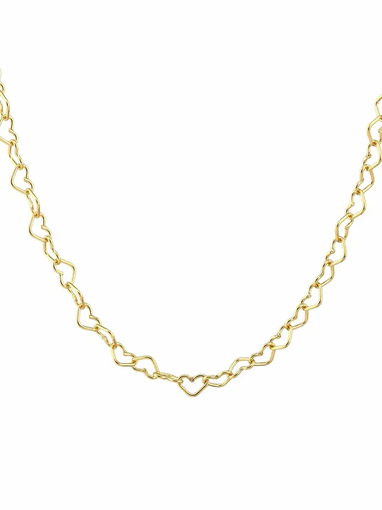 Heart Chain Necklace - Gold
