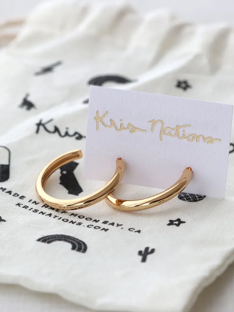 Hollow Hoops - Gold