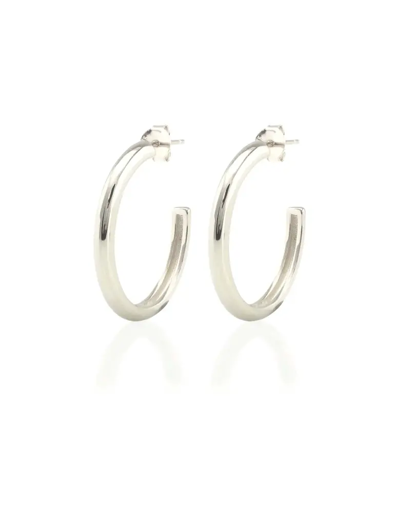 Hollow Hoops - Silver