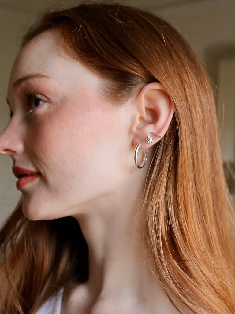 Hollow Hoops - Silver