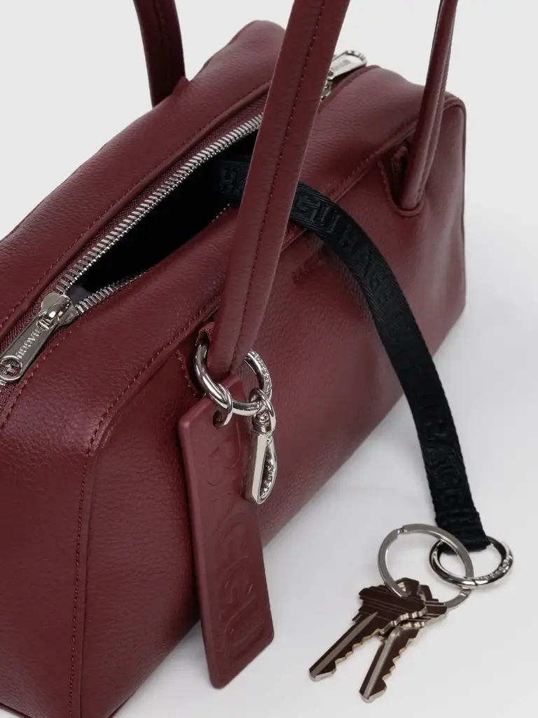Small Recycled Leather Bowler Bag