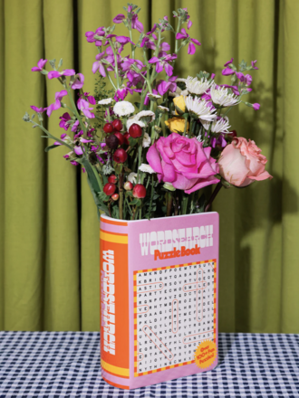 Word Search Book Vase