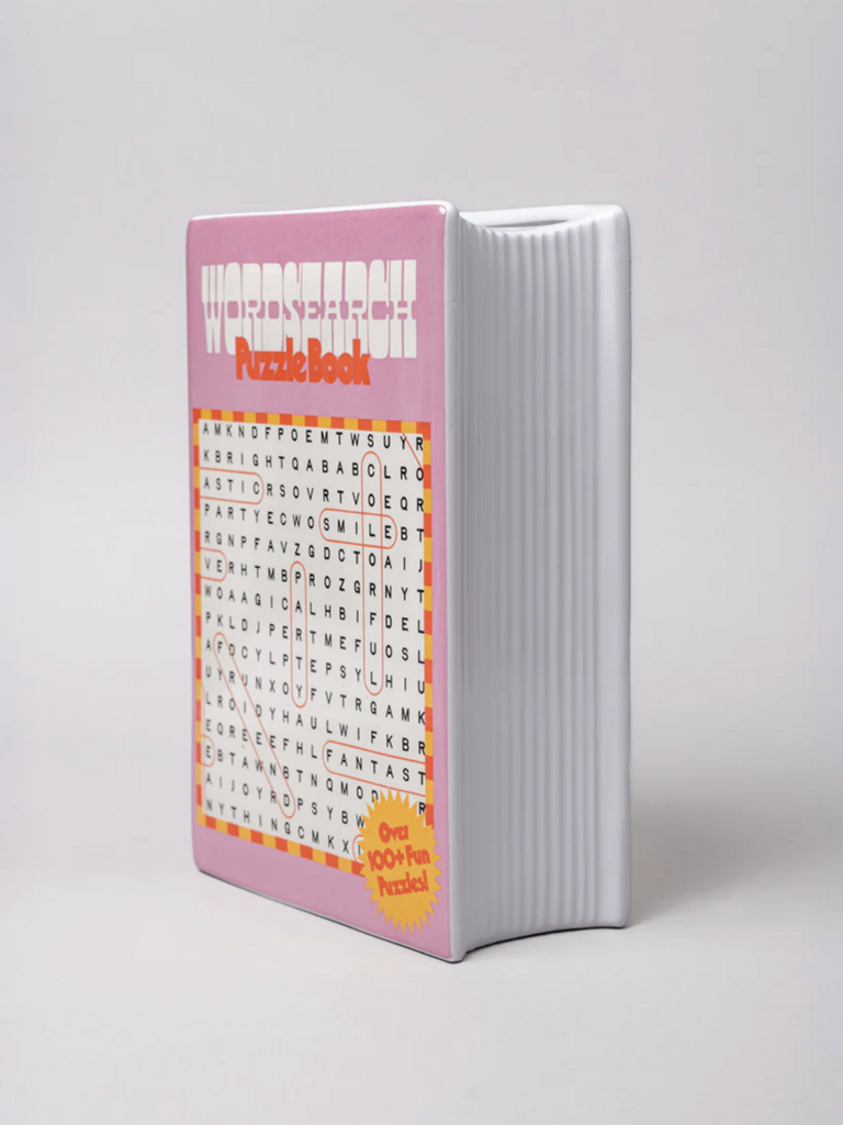 Word Search Book Vase