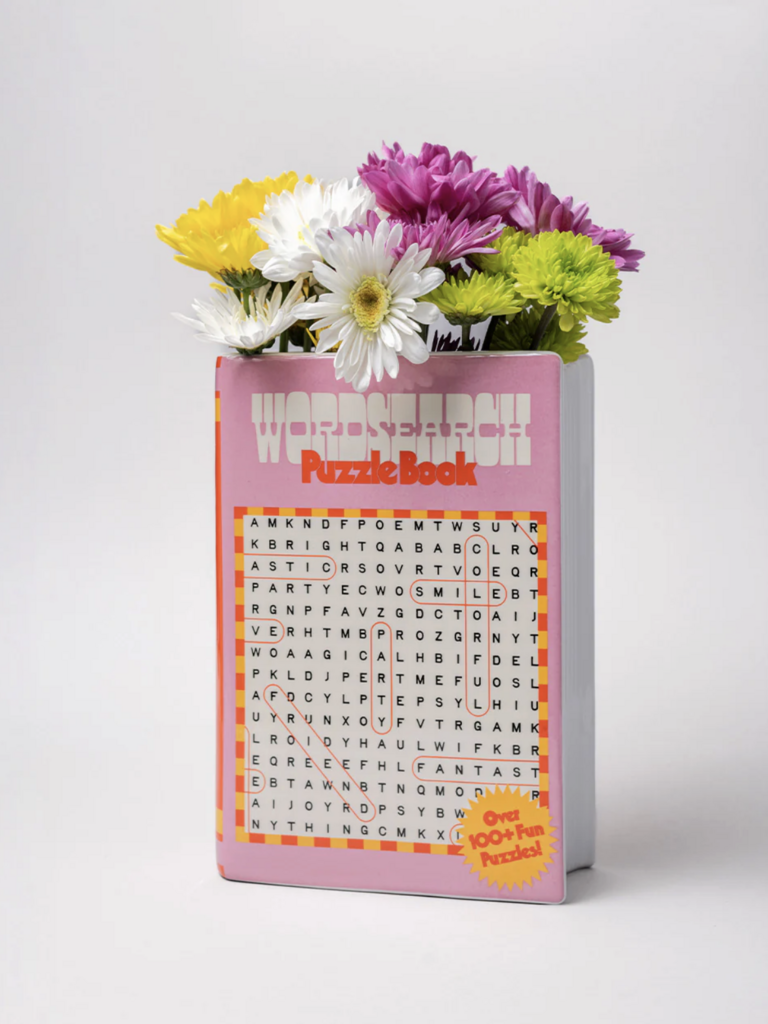 Word Search Book Vase