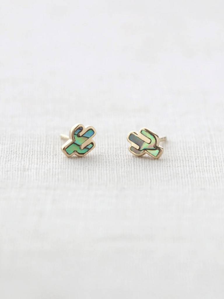 Abalone Cactus Studs