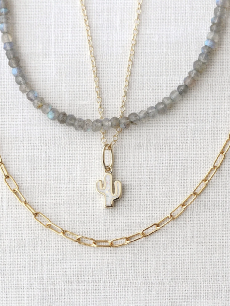 Opal Cactus Necklace