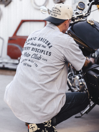 1421 - iconic arizona Moto Club Mechanic Shirt - Route 66