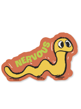 Nervous Worm Sticker