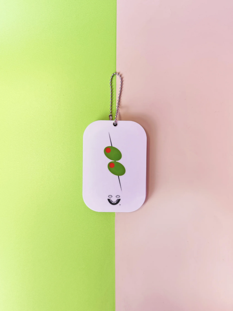 Martini Mirror Keychain