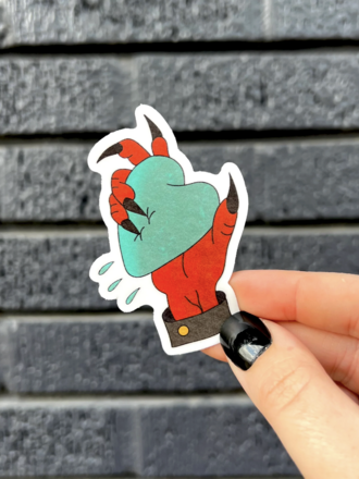 1456 - seventh eclectic Bleeding Heart Sticker