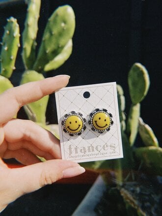 Smile Post Earrings
