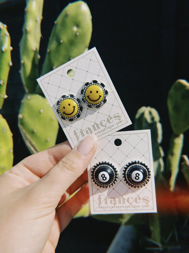 Smile Post Earrings