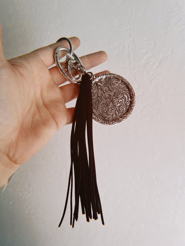 8 Ball Tassel Keychain