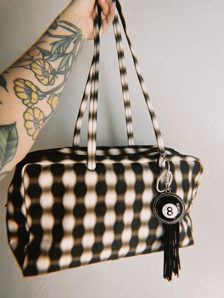 8 Ball Tassel Keychain