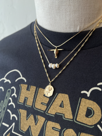 Vintage Rose Pendant Necklace
