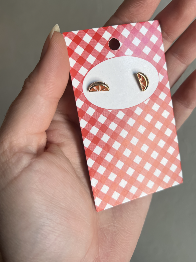 Orange Slice Post Earrings