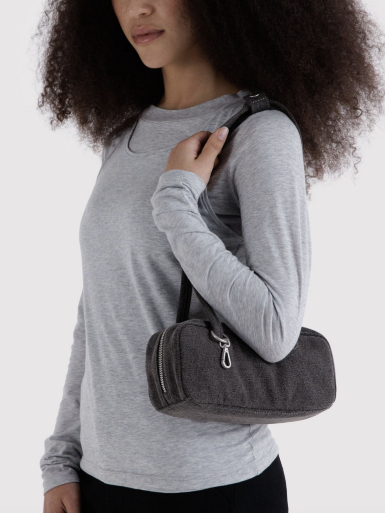 Small Denim Bowler Bag