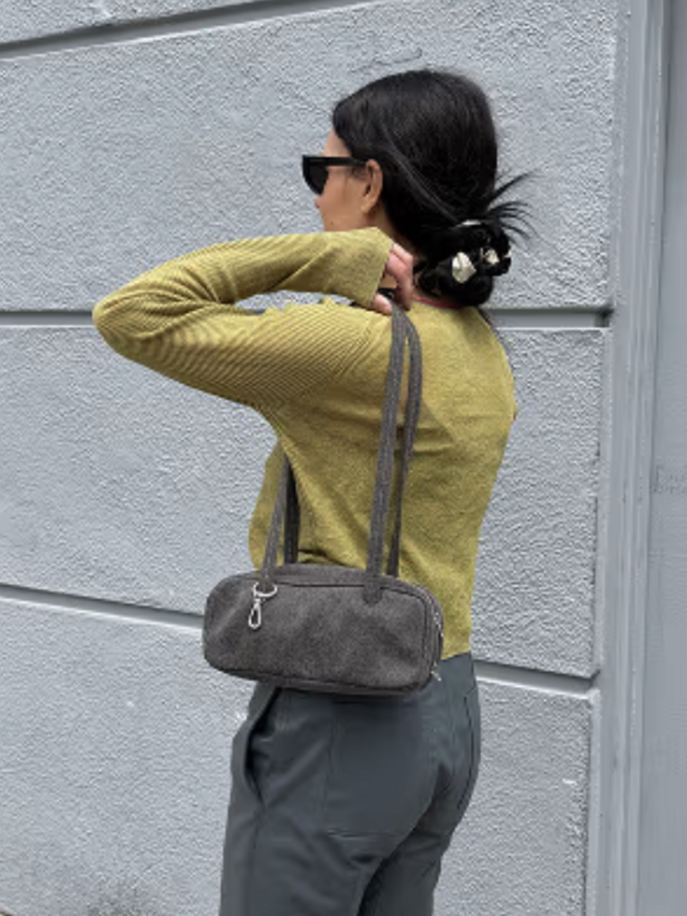 Small Denim Bowler Bag