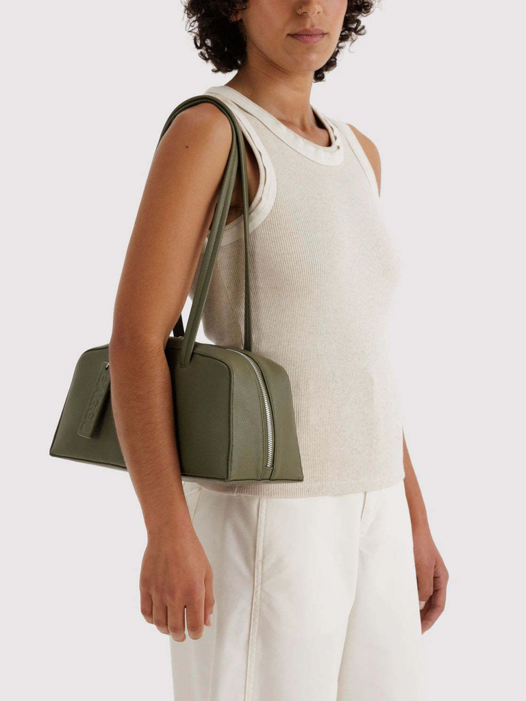 Recycled Leather Bowler Bag