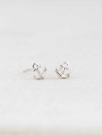 Anchor Studs - Sterling Silver