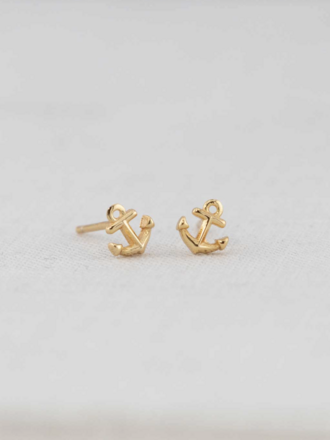 Anchor Studs - 18k Gold Vermeil