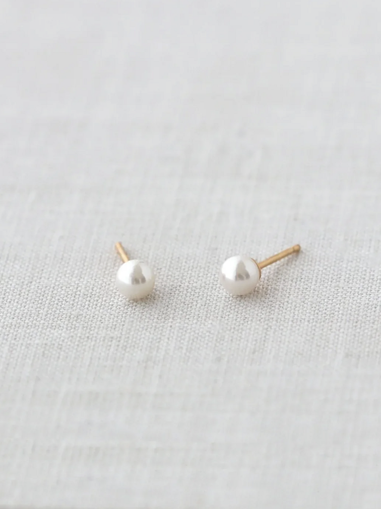 Pearl Studs - 18k Gold Vermeil