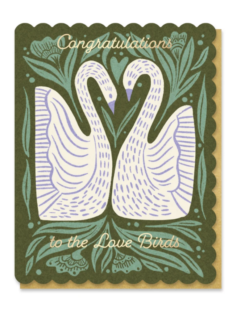 Swan Love Birds Card