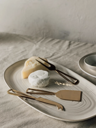 Gold Cheese Knives Set