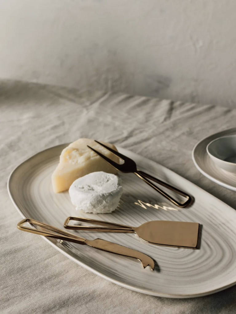 Gold Cheese Knives Set