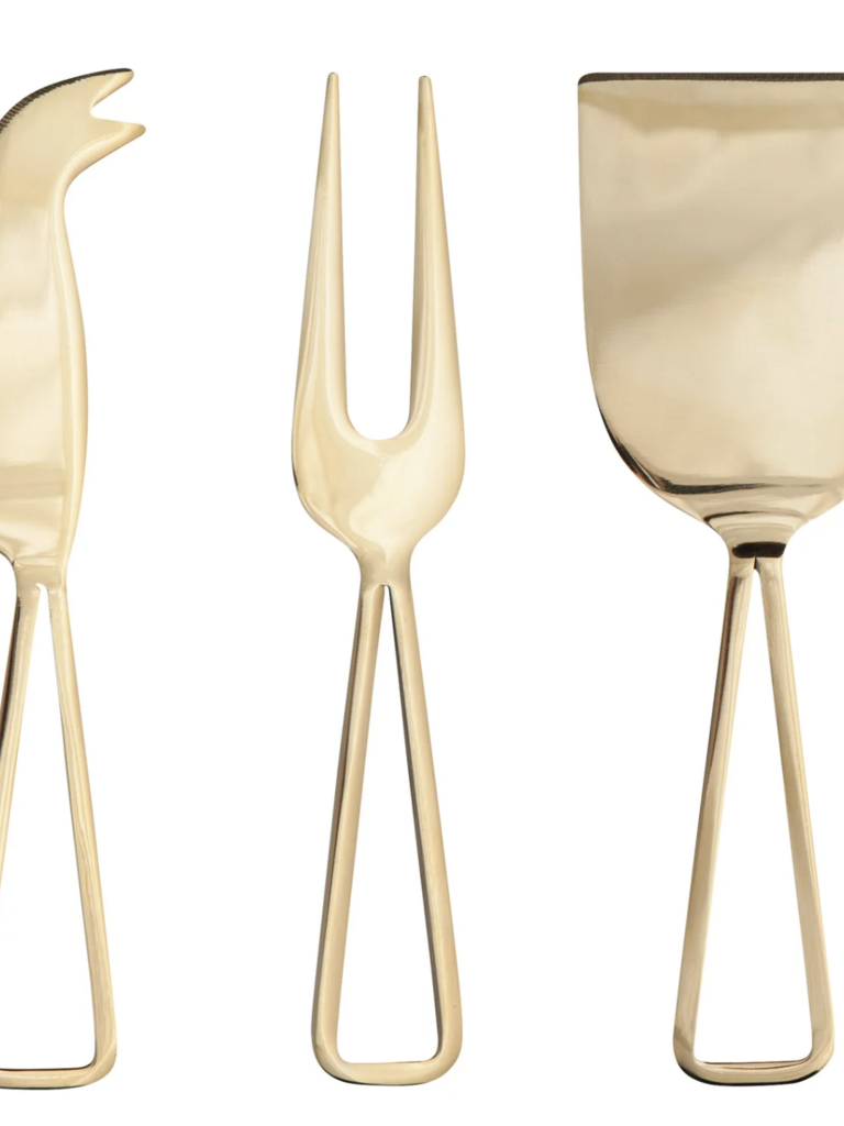 Gold Cheese Knives Set