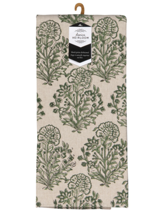 Block Print Dishtowel - Viridian