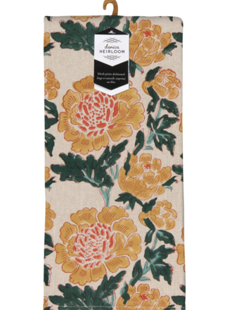 Block Print Dishtowel - Goldenrise