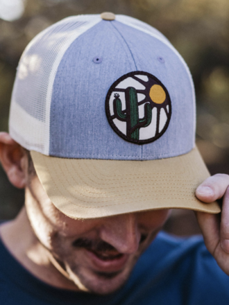 1421 - iconic arizona Blooming Saguaro Trucker Hat