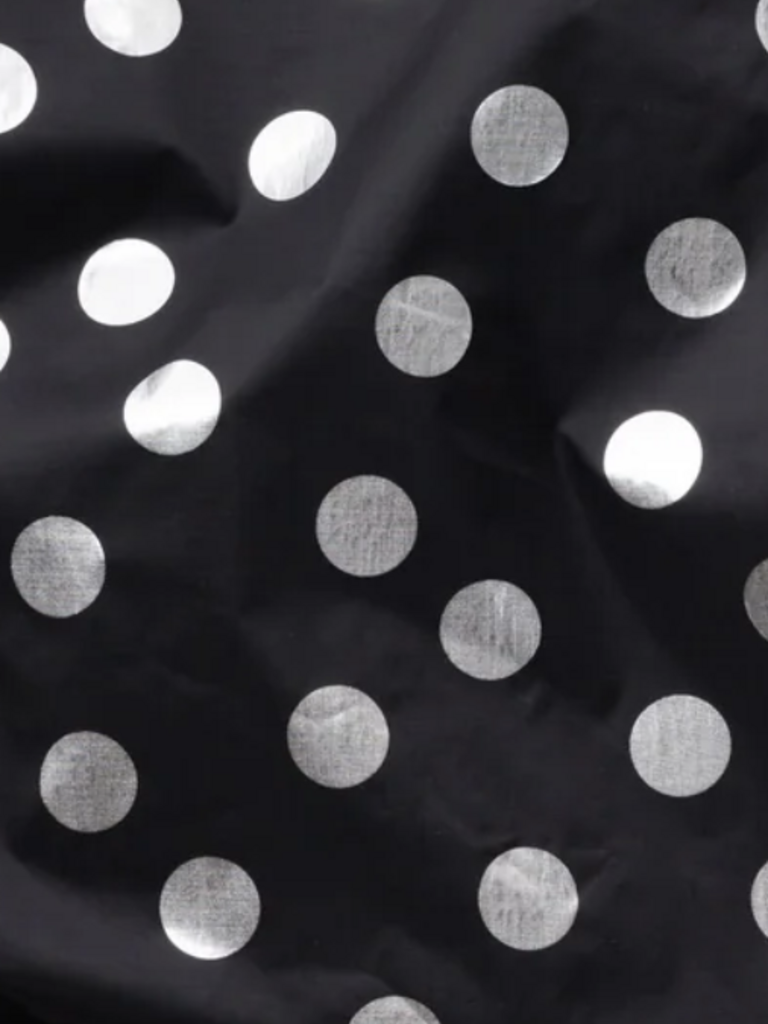 Standard Reusable Bag - Silver Metallic Polka Dot