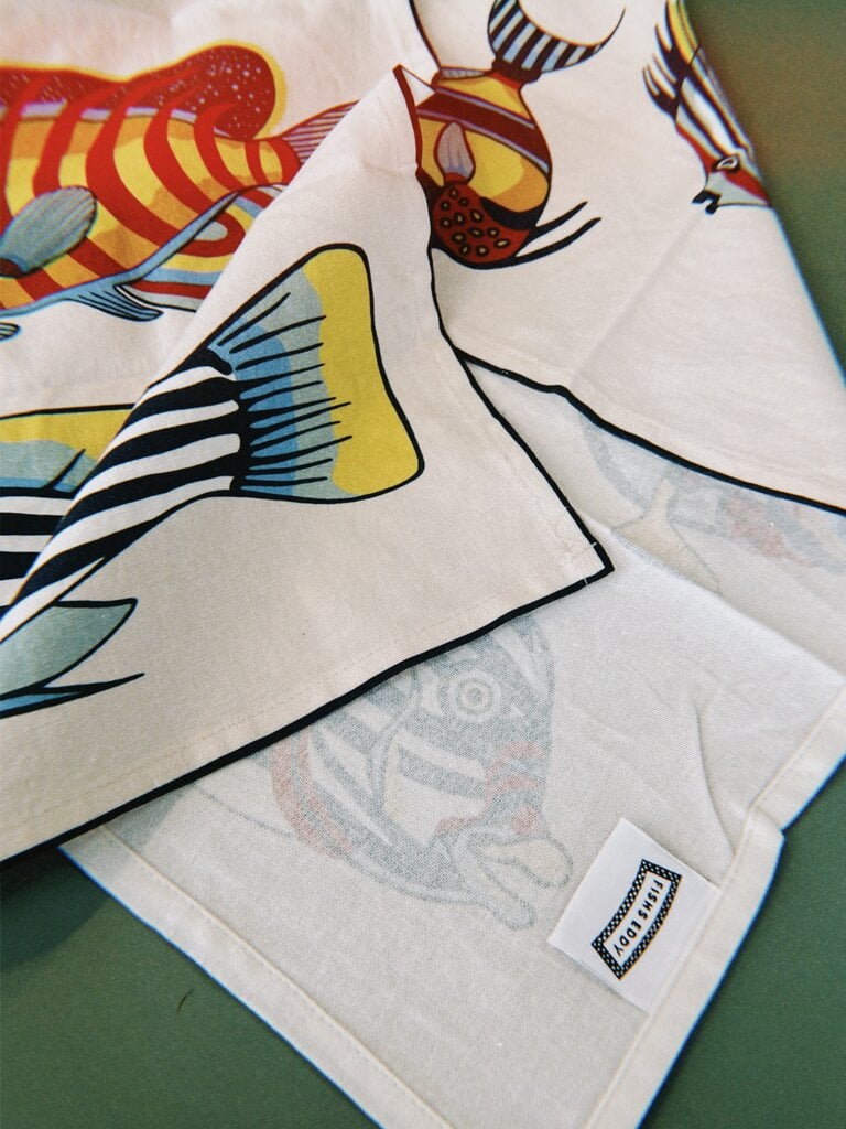 Museum Fish Tea Towel