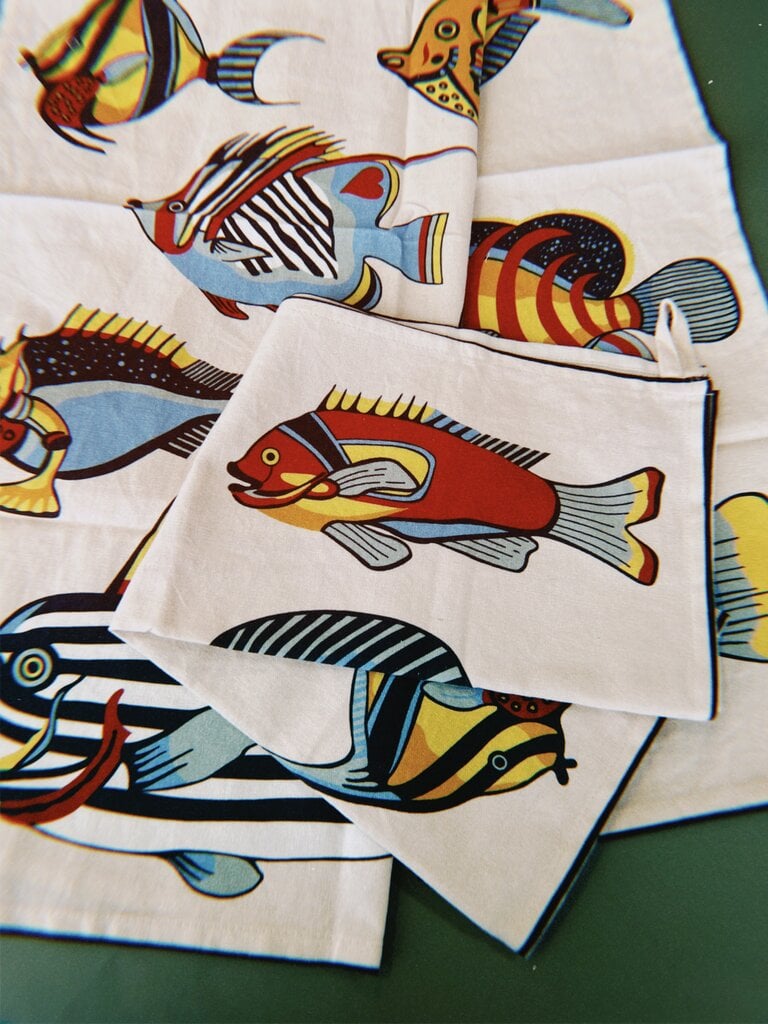 Museum Fish Tea Towel