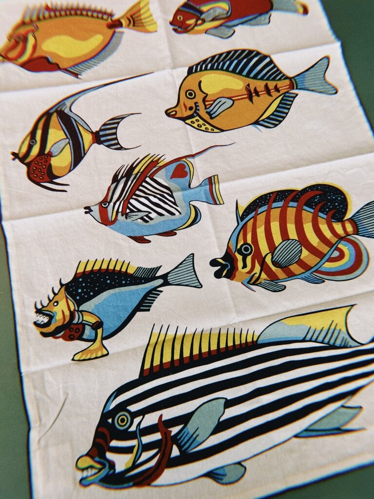 Museum Fish Tea Towel